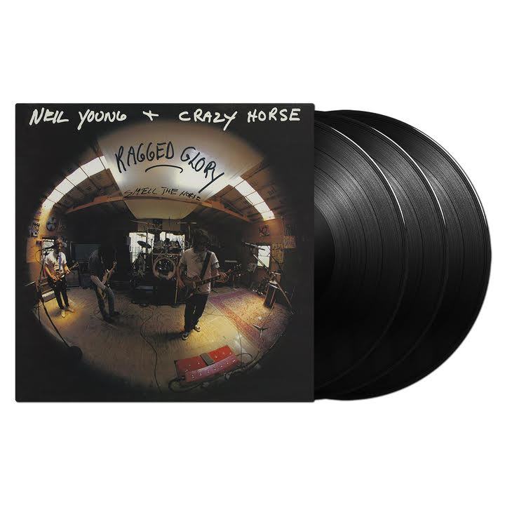 Neil Young & Crazy Horse “Ragged Glory” vinyl record with two discs.