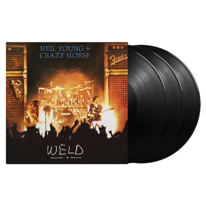 Neil Young & Crazy Horse "Weld" double vinyl record with band image.