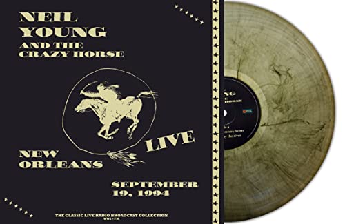 Neil Young and The Crazy Horse vinyl record, white and orange splatter.