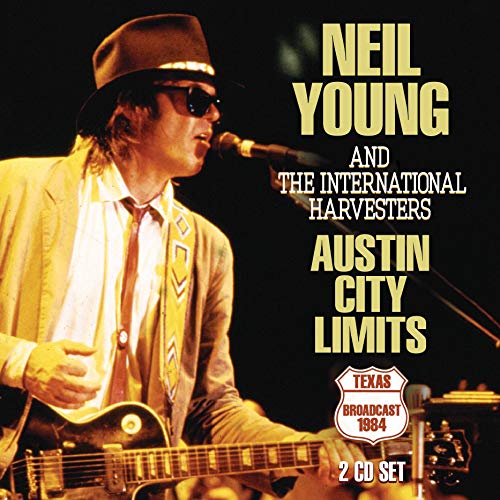 Neil Young performing with guitar, album cover for Austin City Limits.