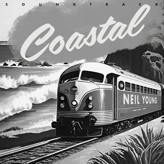 Black and white album cover featuring a train by the ocean, “Coastal” text.