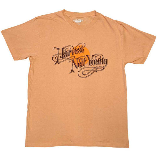 Neil Young Harvest album cover graphic on a black, unisex XX-Large t-shirt.