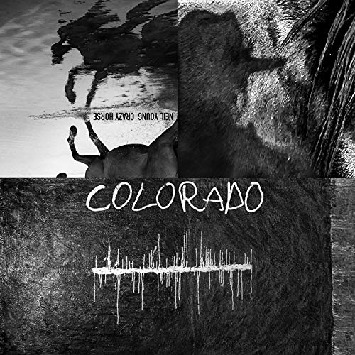Black and white album cover featuring a horse, the text Colorado, and sound waves.