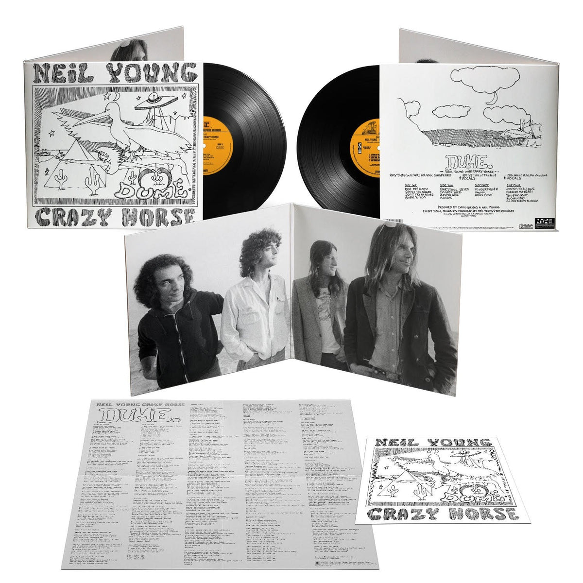 Neil Young with Crazy Horse "Dume" vinyl record, gatefold, and insert.
