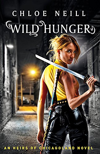 Book cover: woman with katana in a dark alleyway.