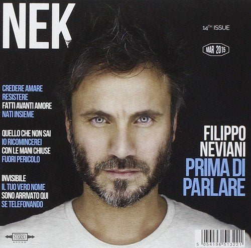 CD cover for Nek’s “Prima Di Parlare” featuring a portrait of the artist.