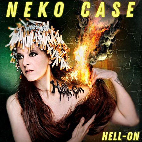 Neko Case album cover: woman with cigarette crown and fiery explosion.