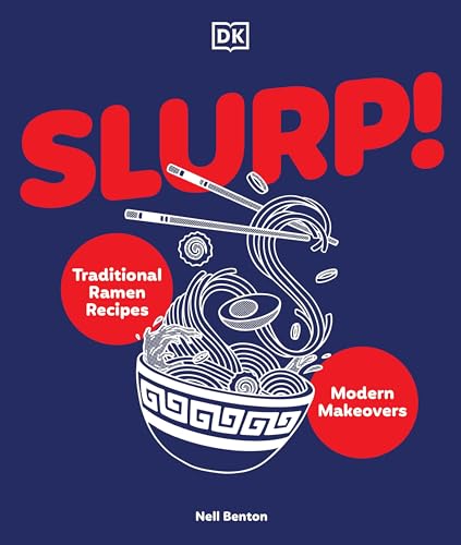 Book cover for “Slurp!” featuring ramen noodles and a bowl illustration.