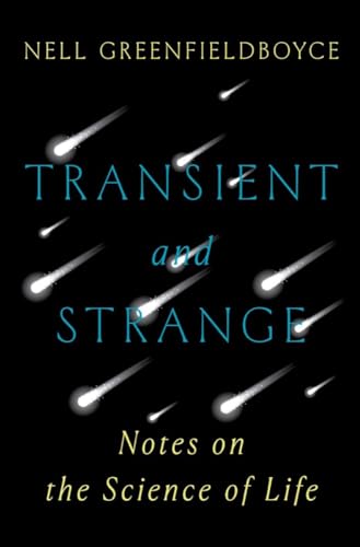 Book cover: “Transient and Strange” with shooting star imagery.