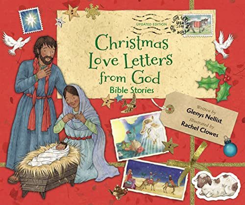 Book cover depicting the Nativity scene with illustrated embellishments.