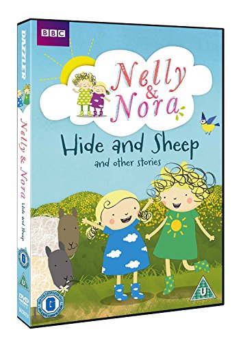 DVD case with cartoon girls and animals, titled "Nelly & Nora: Hide and Sheep".