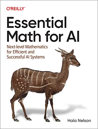 Book cover: “Essential Math for AI” with a deer illustration.