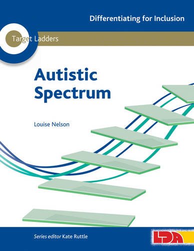 Book cover: “Autistic Spectrum” with a ladder graphic, blue and white tones.