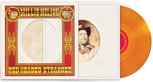 Willie Nelson Red Headed Stranger vinyl record with die-cut sleeve and orange vinyl disc.