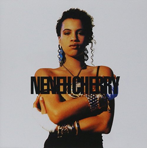 Neneh Cherry album cover, portrait of a woman with dark curly hair.