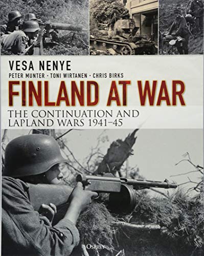 Book cover depicting World War II Finnish soldiers and military vehicles.