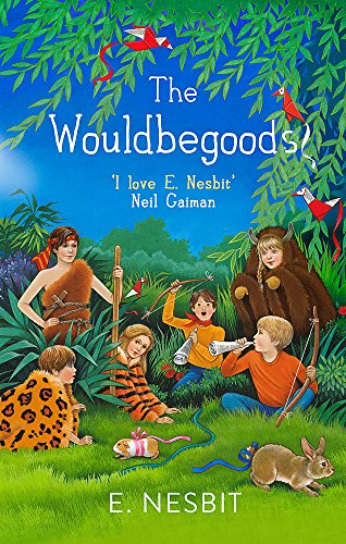 Book cover: children in costumes playing outdoors, titled "The Wouldbegoods".