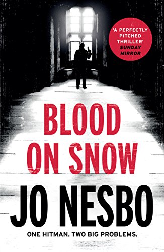 Book cover: "Blood on Snow" by Jo Nesbo, snowy cityscape background.