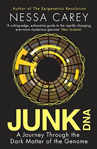 Book cover for Junk DNA by Nessa Carey with a circular yellow DNA graphic.