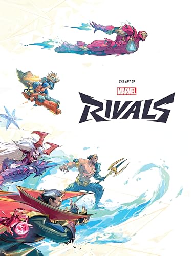 The Art of Marvel Rivals book cover featuring various Marvel characters in action poses.