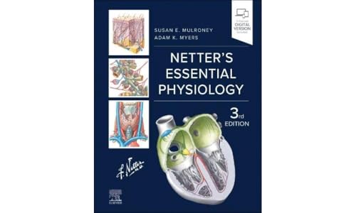 Book cover: "Netter's Essential Physiology," 3rd edition, with anatomical illustrations.