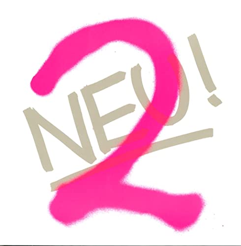 Neu! 2" vinyl record cover with pink and yellow graffiti-style text.