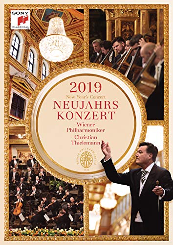 DVD cover for the 2019 New Year's Concert by the Vienna Philharmonic.