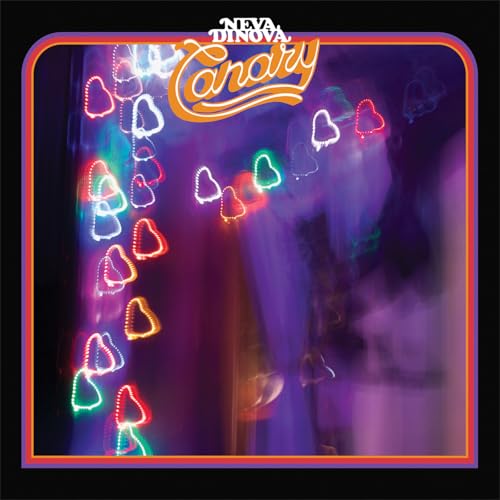 CD cover with colorful blurred heart-shaped lights and "Canary" text on purple background.