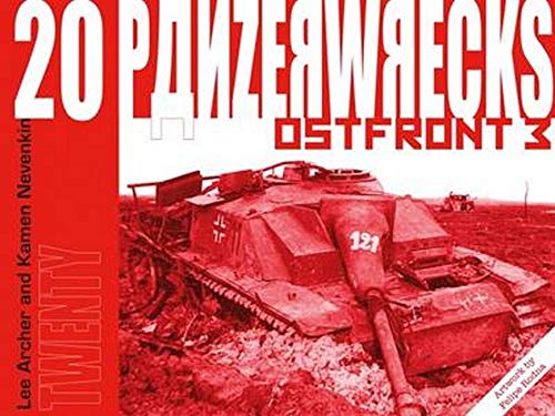 Book cover featuring a red-tinted photograph of a German tank on a battlefield.