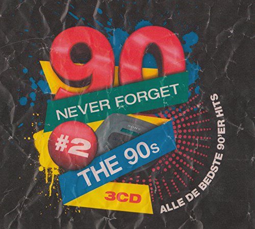 CD cover for "Never Forget The 90s - Vol. 2" with 90s imagery.
