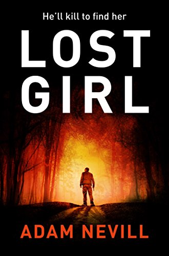 Book cover: "Lost Girl" with a lone figure in a dark forest.