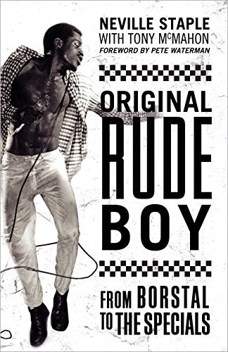 Book cover featuring a black man in a dynamic pose, titled "Original Rude Boy.