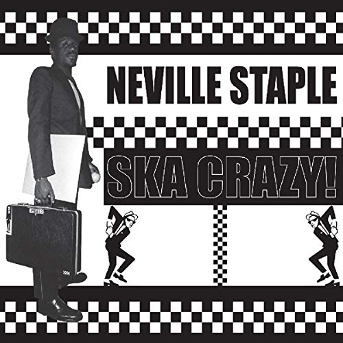 Neville Staple album cover, black and white checkered background, ska imagery.