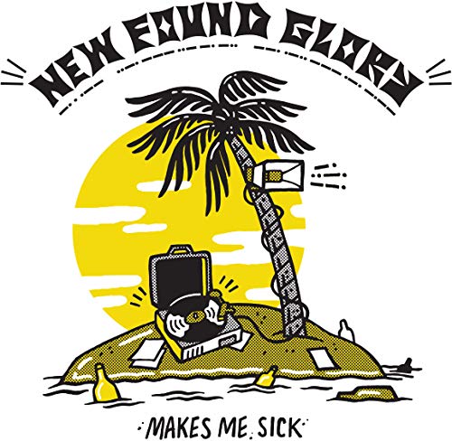 New Found Glory “Makes Me Sick” CD cover: island scene with palm tree.