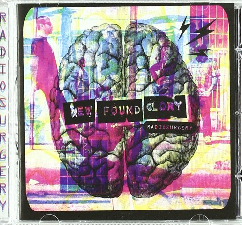 Album cover with brain graphic, "New Found Glory" and "Radiosurgery" text, multicolored background.