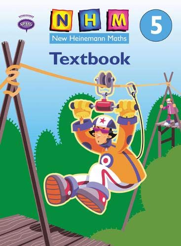 New Heinemann Maths Year 5 textbook cover with illustrated child and ropeway.