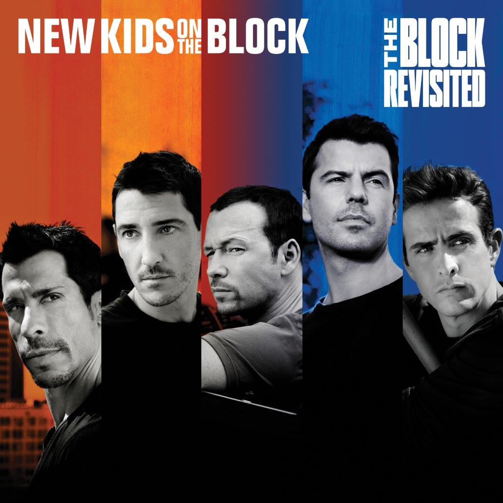 Album cover for New Kids on the Block’s “The Block: Revisited” featuring the band members.