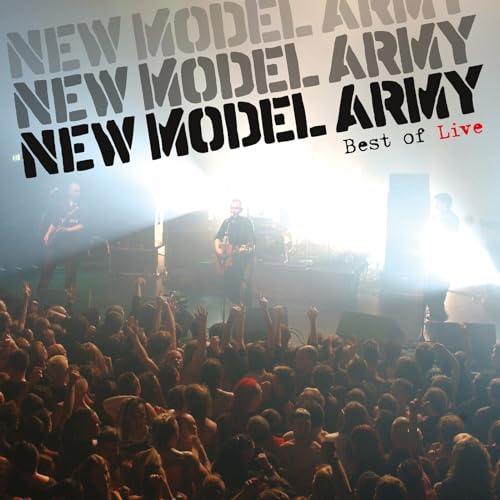 New Model Army live concert album cover with band and crowd.