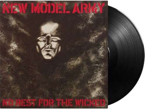 New Model Army No Rest For The Wicked vinyl record with illustrated album cover.