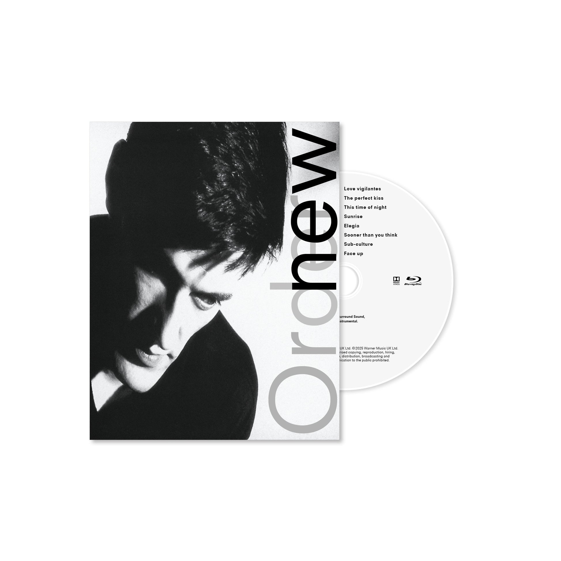 Blu-ray disc cover featuring a black and white portrait and bold text.