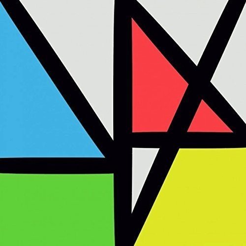 The image depicts a CD cover with a geometric design. #### Alt text: "CD cover with colorful geometric shapes and Amazon logo overlay."