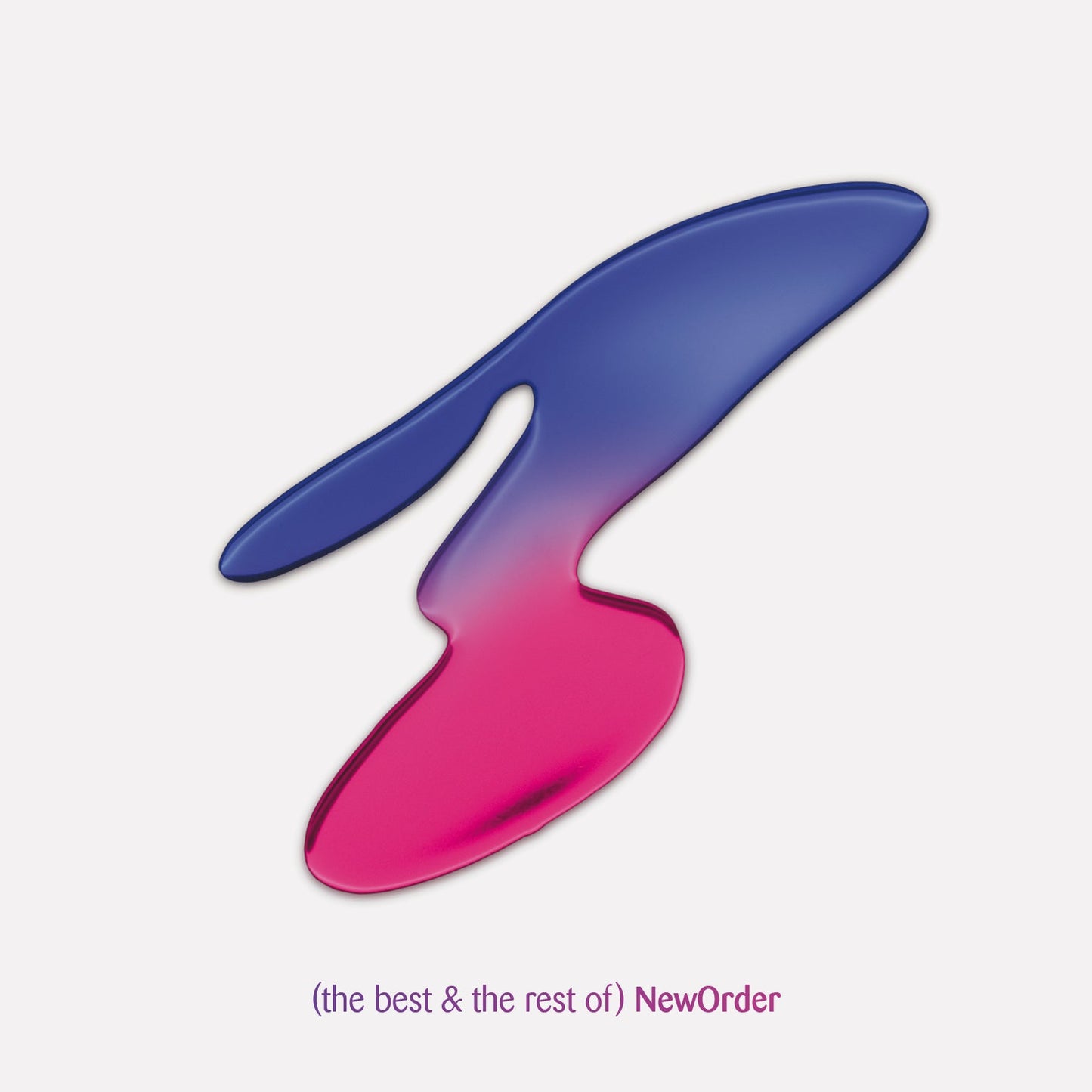 New Order CD cover: abstract blue and pink swirl on white background.