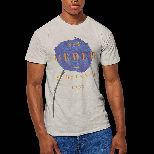 Dip-dye t-shirt with "New Order" and "Spring Substance" design, size X-Large.