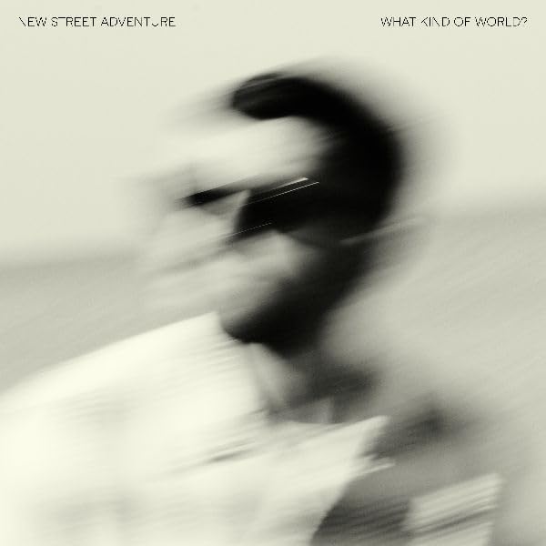 Blurred CD cover featuring a person in grayscale with text overlay.