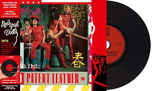 New York Dolls "Red Patent Leather" CD with black vinyl record.