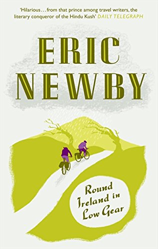 Book cover: "Round Ireland in Low Gear" by Eric Newby, cyclists depicted.