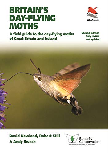 Book cover featuring a day-flying moth on purple flowers.