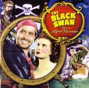 CD cover for "The Black Swan" featuring pirate imagery and actors.