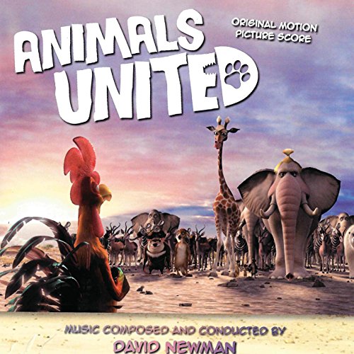 CD cover for "Animals United" soundtrack featuring cartoon animals.