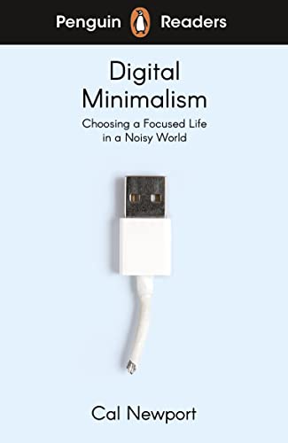 Penguin Readers book cover: "Digital Minimalism" with a USB plug image.